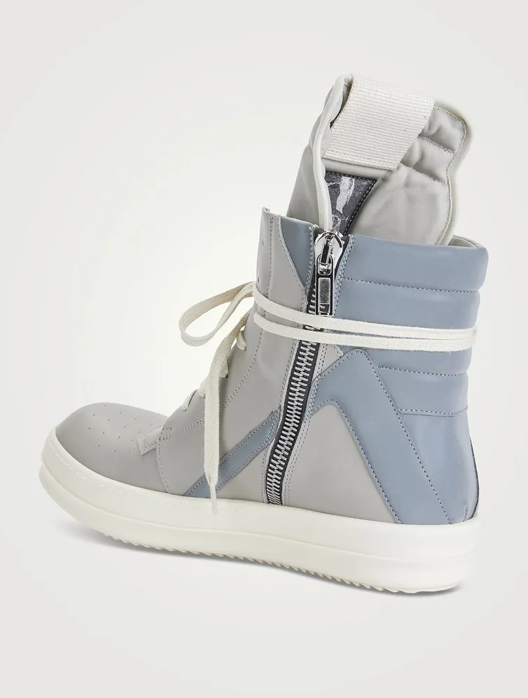 Strobe Geobasket Leather And Reflex High-Top Sneakers