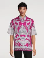 Baroque Silk Short-Sleeve Shirt