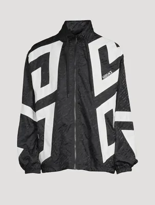 Greca Nylon Track Jacket