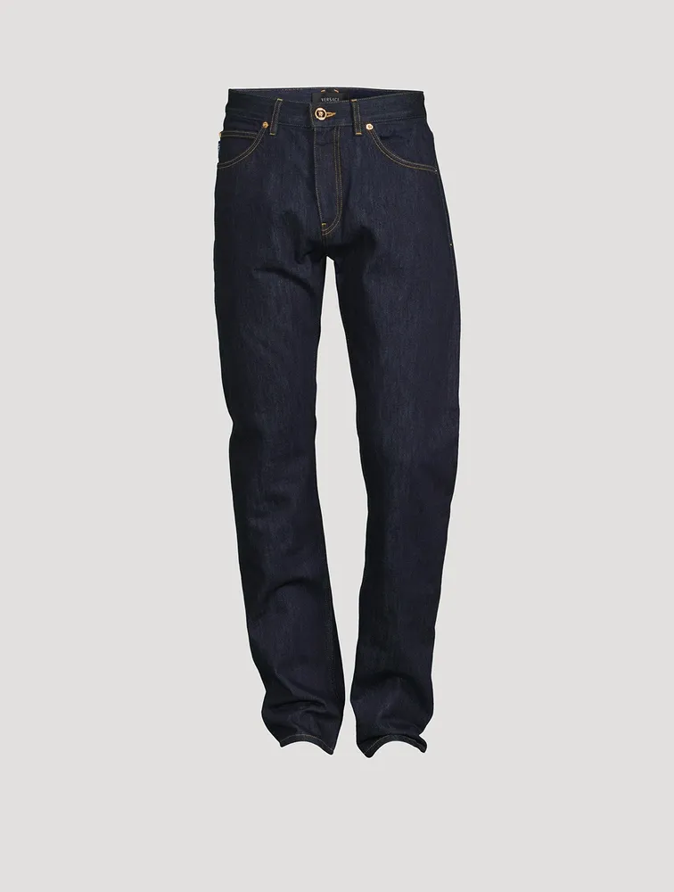 Cotton Jeans With Buckle