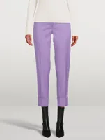 Cotton Silk Double-Face Trousers