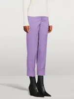 Cotton Silk Double-Face Trousers