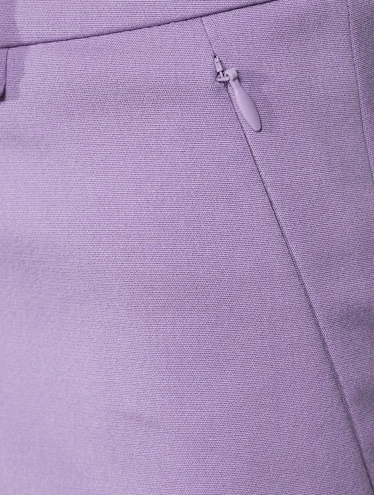 Cotton Silk Double-Face Trousers