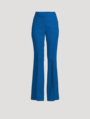 Farida Wool Double-Face Bootcut Trousers