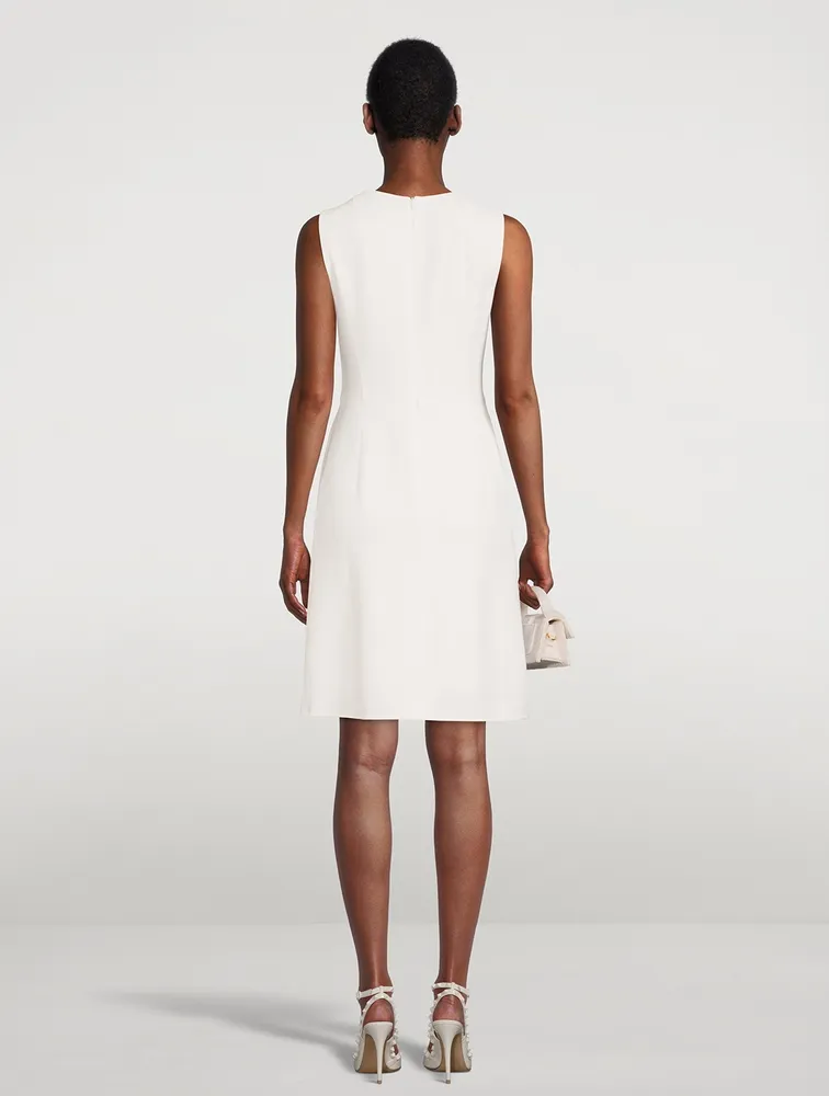 Wool Crêpe Double-Face Sheath Dress