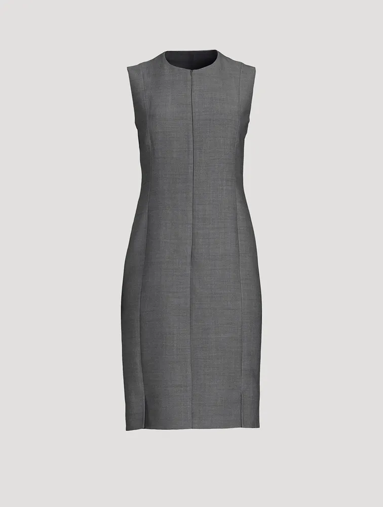 Double-Face Wool-Blend Sheath Dress