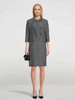 Double-Face Wool-Blend Sheath Dress