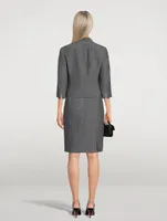 Double-Face Wool-Blend Sheath Dress