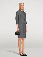 Double-Face Wool-Blend Sheath Dress