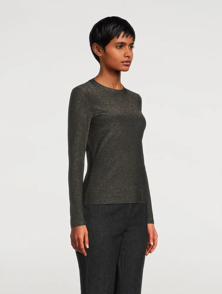 Silk Lurex Knit Top