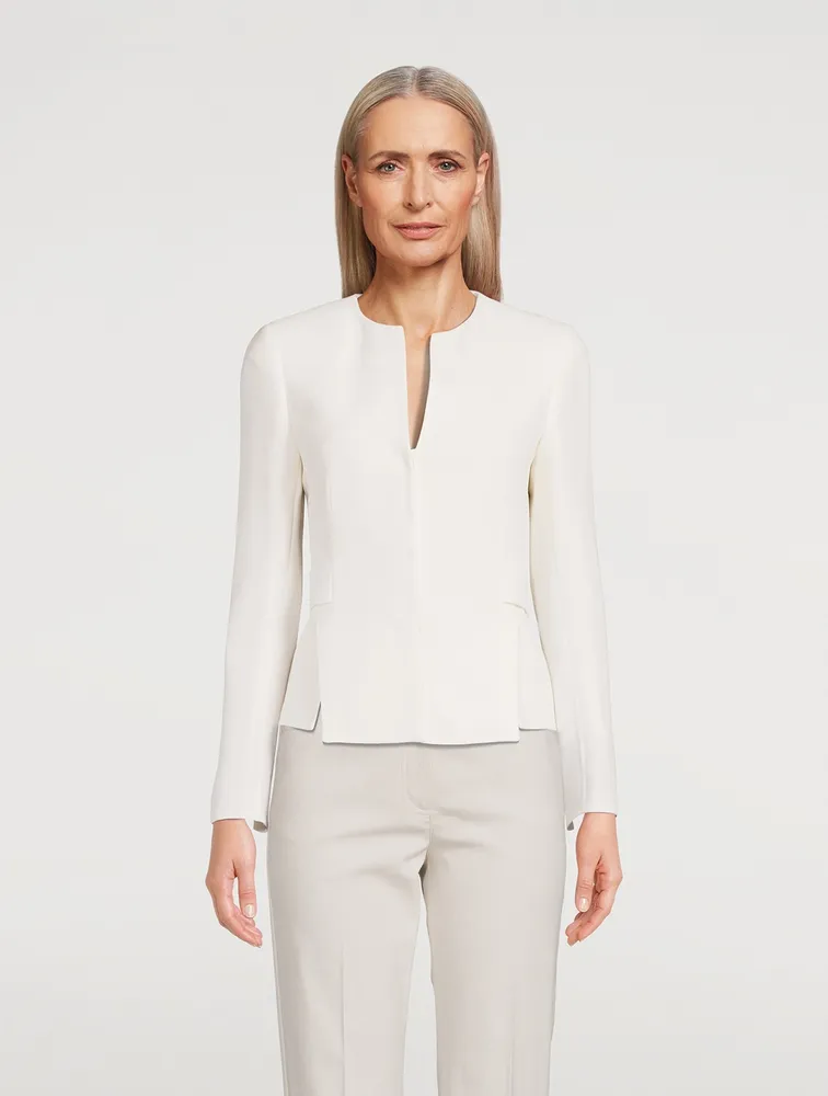 Miriam Wool Crêpe Double-Face Jacket