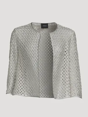 Metallic Lurex Cotton Crochet Jacket