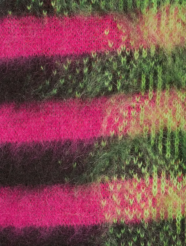 Mohair-Blend Multicolour Striped Sweater