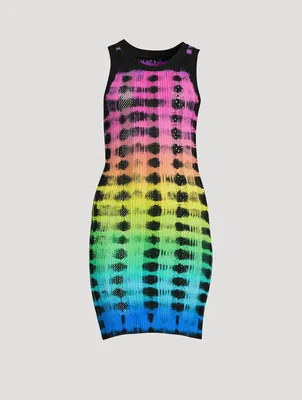 Tie-Dyed Knit Mini Dress