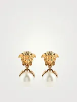 Medusa Faux Pearl Drop Earrings