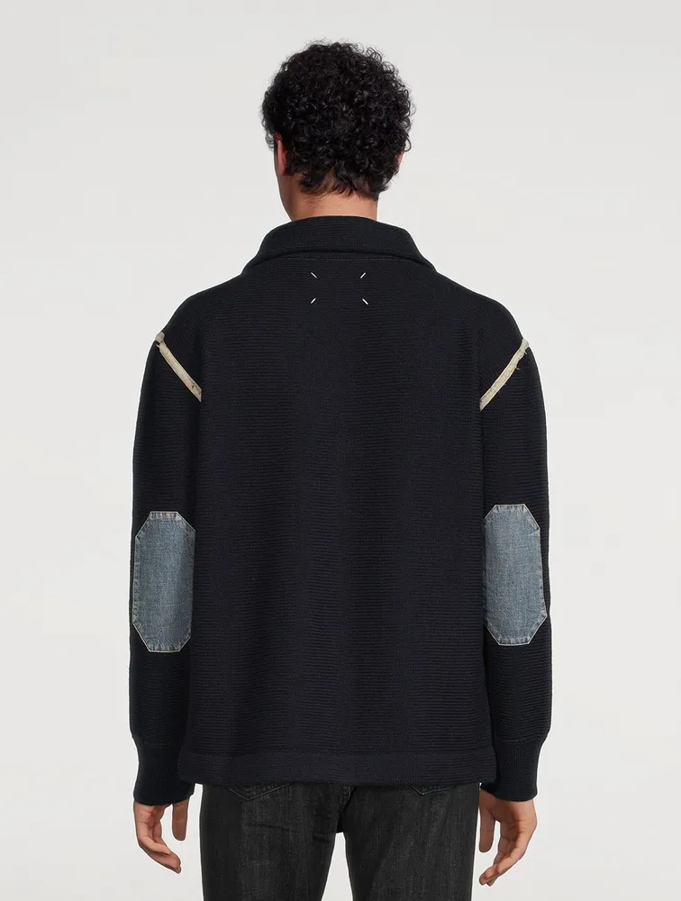 Wool Half-Zip Pullover Sweater