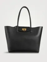 Gancini Leather Tote Bag