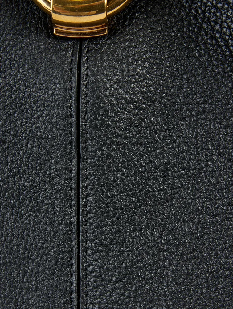 Gancini Leather Shoulder Bag