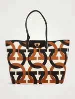 Gancini Printed Canvas Tote Bag