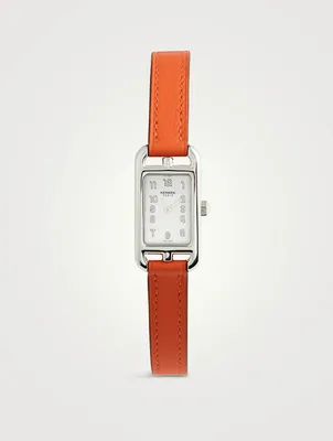 Nantucket PM Double Tour Leather Strap Watch