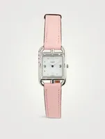 Cape Cod PM Leather Strap Watch With Diamonds And Sapphire