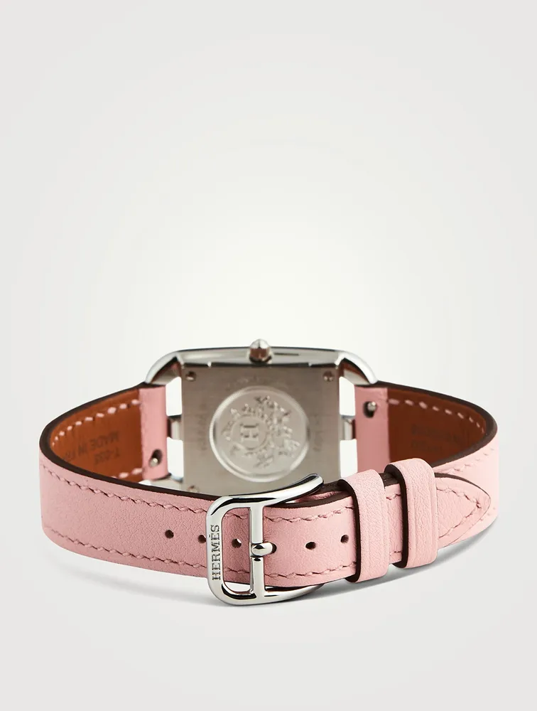 Cape Cod PM Leather Strap Watch With Diamonds And Sapphire