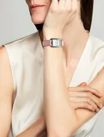 Cape Cod PM Leather Strap Watch With Diamonds And Sapphire