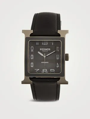 Heure H GM Leather Strap Watch