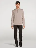 Cashmere Wool And Silk Polo Shirt
