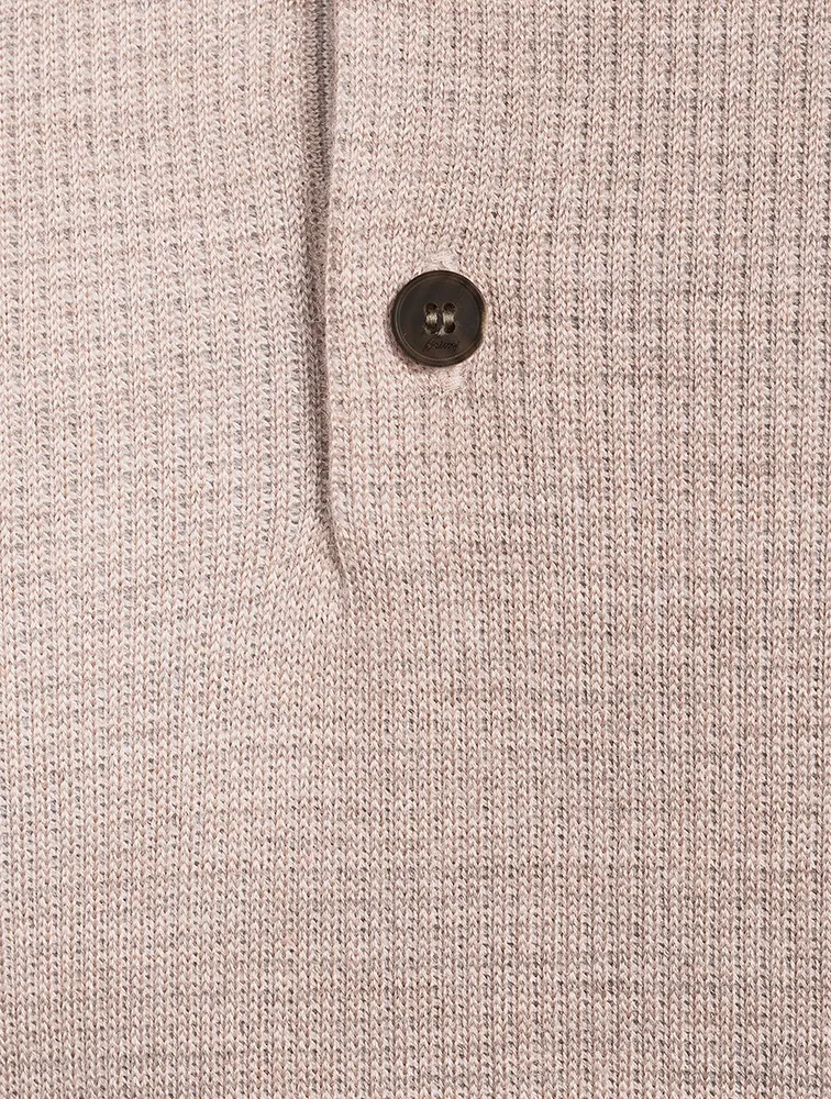 Cashmere Wool And Silk Polo Shirt