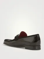 Patent Leather Loafers With Gancini Ornament