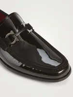 Patent Leather Loafers With Gancini Ornament