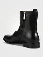 Gancini Leather Boots