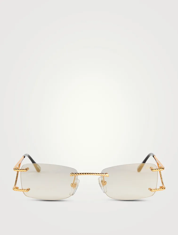 VF Wallstreet 24K Gold Plated Rectangular Sunglasses