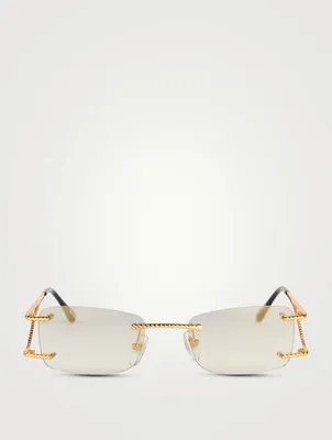 VF Wallstreet 24K Gold Plated Rectangular Sunglasses