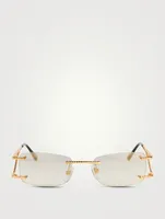 VF Wallstreet 24K Gold Plated Rectangular Sunglasses