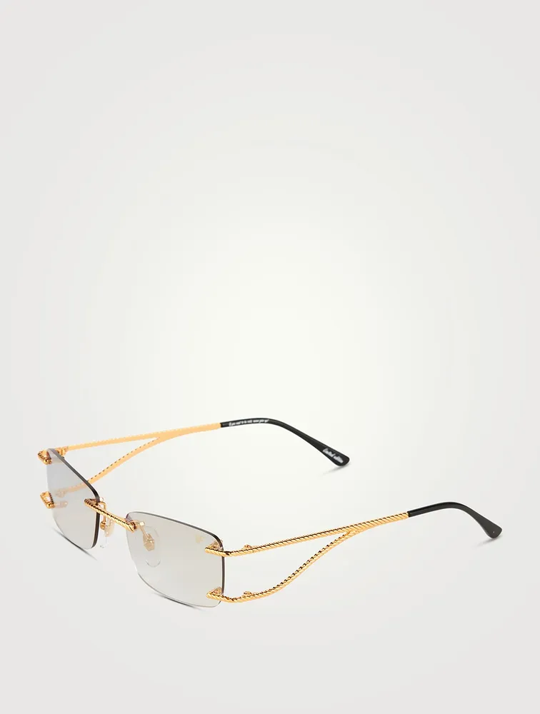 VF Wallstreet 24K Gold Plated Rectangular Sunglasses