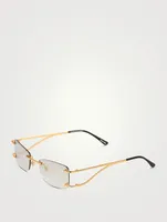 VF Wallstreet 24K Gold Plated Rectangular Sunglasses