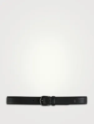 Grained Leather Belt