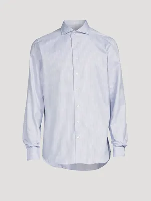 Cotton Herringbone Dress Shirt