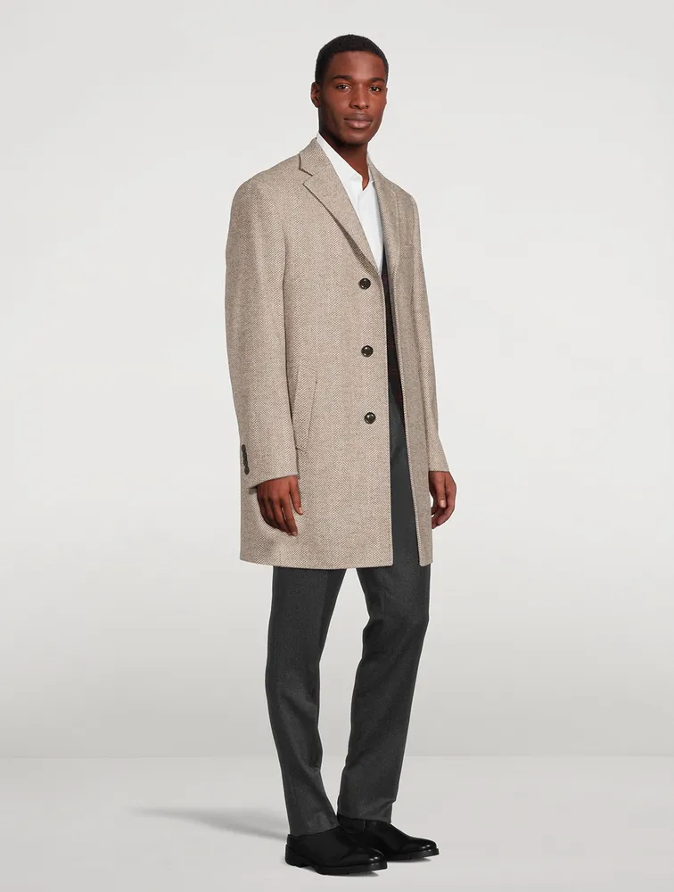 Wesley Wool And Silk Top Coat