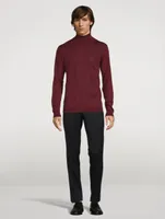 Melville Wool Silk And Cashmere Long-Sleeve Polo