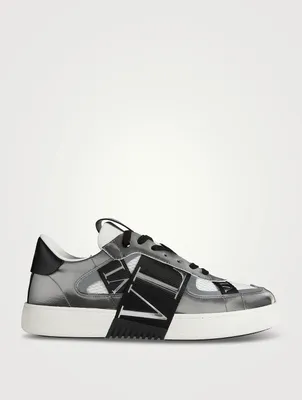 VL7N Leather Low-Top Sneakers With Bands