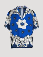 Silk Shirt Flower Print