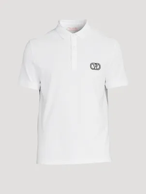 VLOGO Cotton Piqué Polo Shirt
