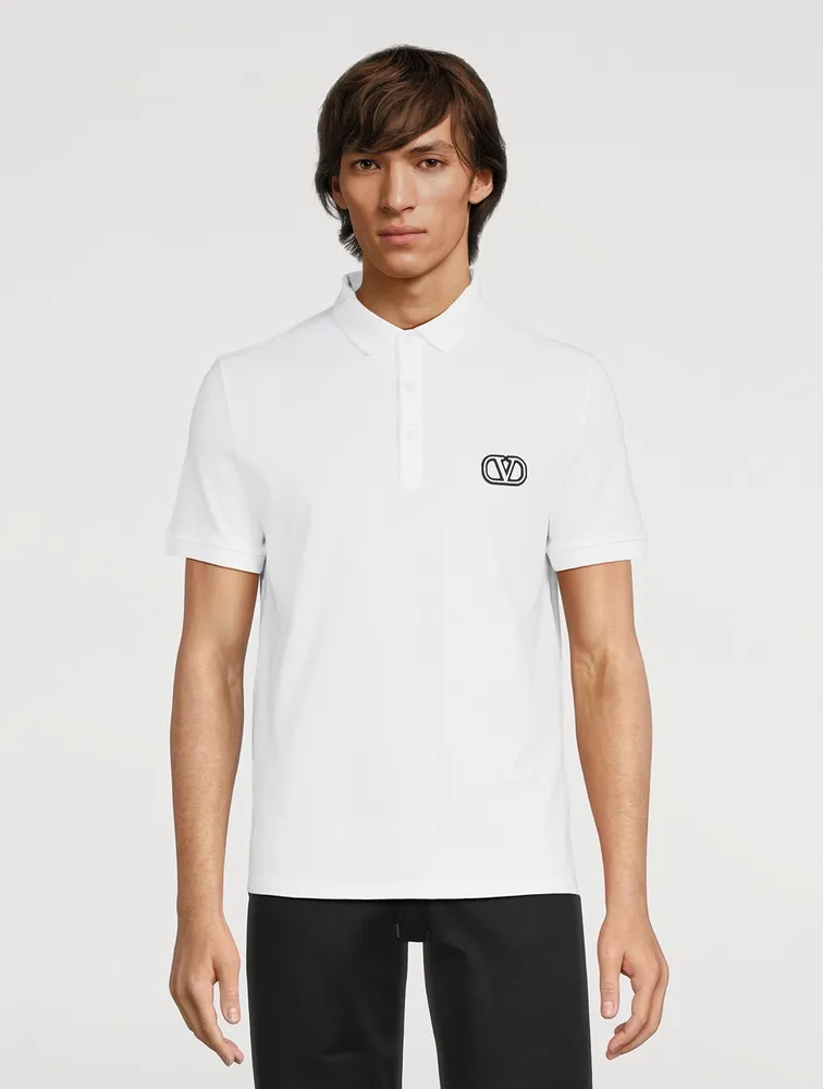 VLOGO Cotton Piqué Polo Shirt