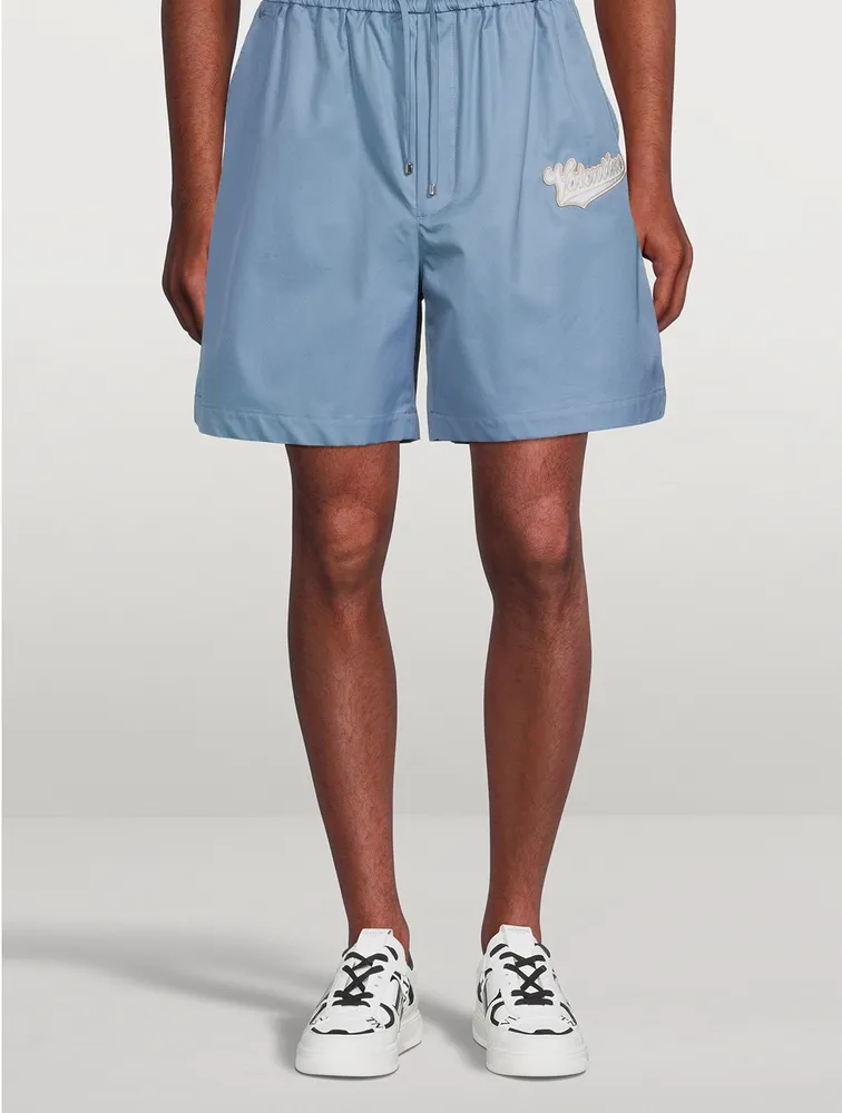 Cotton Shorts With Patch