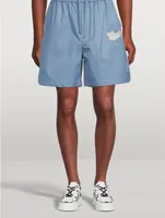 Cotton Shorts With Patch
