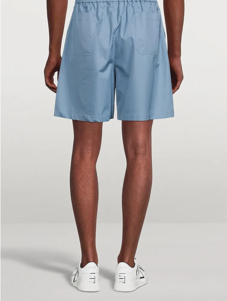 Cotton Shorts With Patch