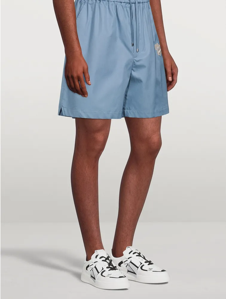 Cotton Shorts With Patch